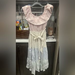 Multiple color sleeveless dress